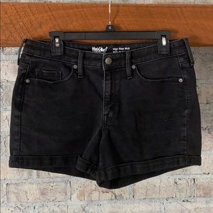 Mossimo High Rise Midi black denim Shorts
